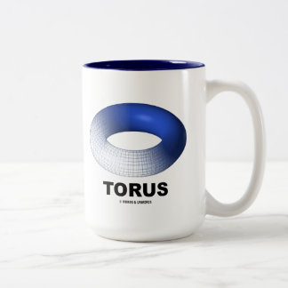 Taza Bicolor Toro (topología azul del toroide)