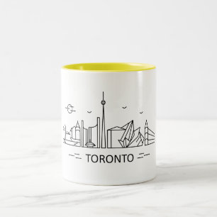 Taza Bicolor Toronto Canada Lineart Toronto mug