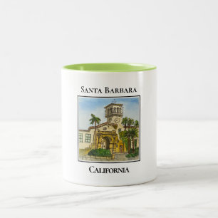 Taza Bicolor Torre Colonial Española, Torre del Reloj, Santa Ba