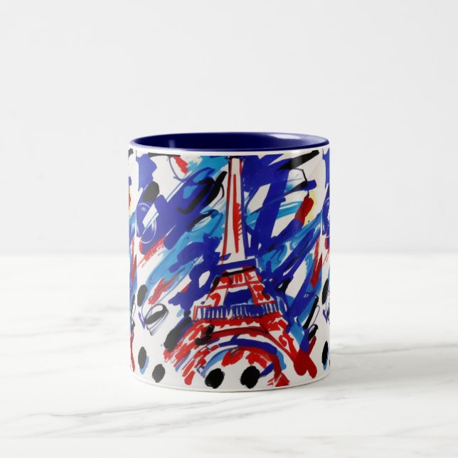 Taza Bicolor Torre Eiffel (Centro)