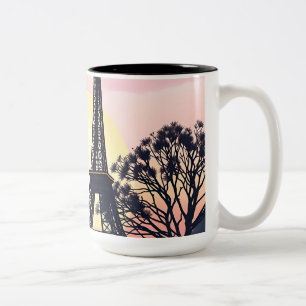 Taza Bicolor Torre Eiffel con Balón