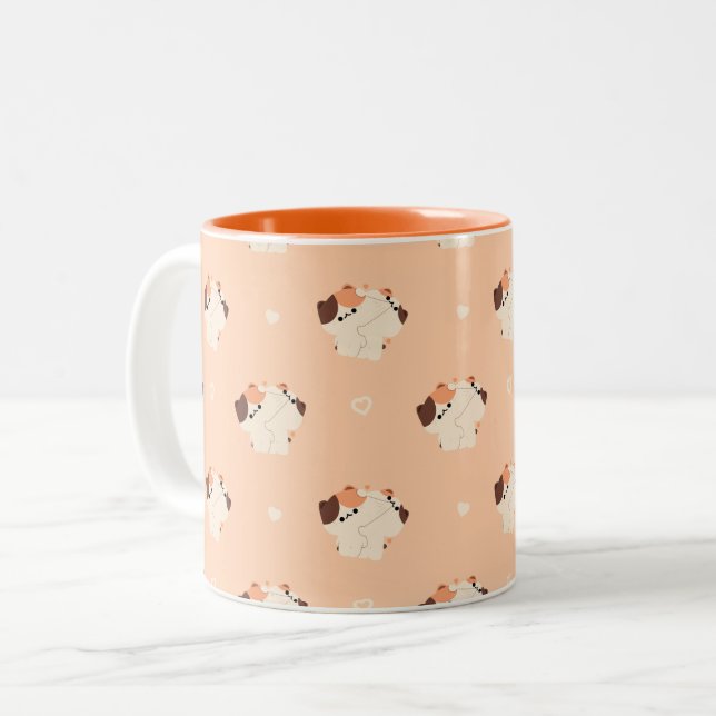 Taza Bicolor Tortie Cat Couple Mug (Anverso izquierdo)