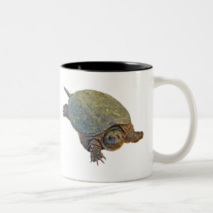 Taza Bicolor Tortuga común para picar - Chelydra serpentina