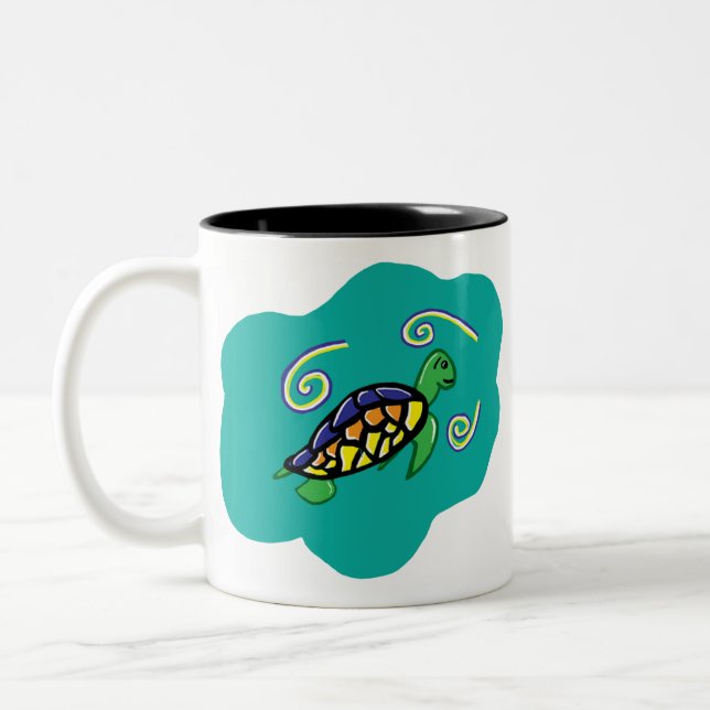 Taza Bicolor Tortuga de mar (Izquierda)