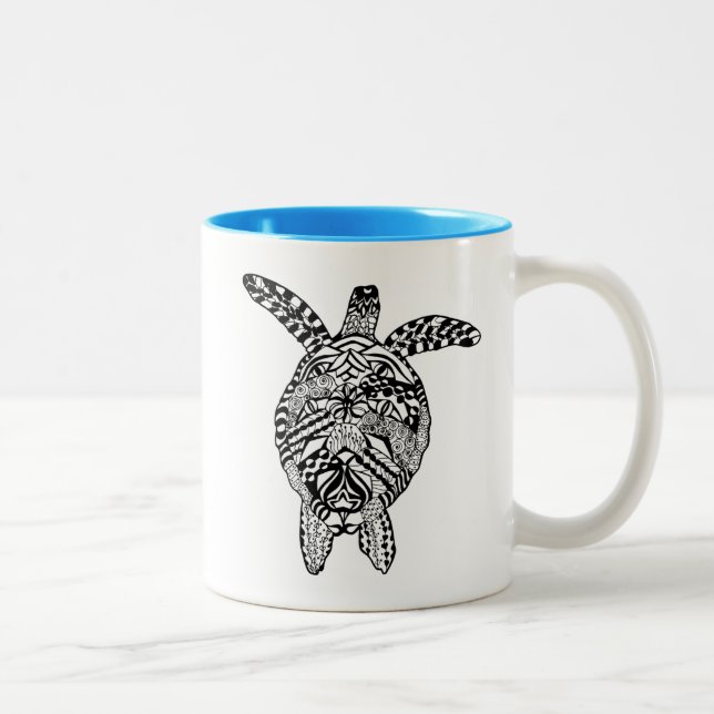 Taza Bicolor Tortuga del estilo (Derecha)