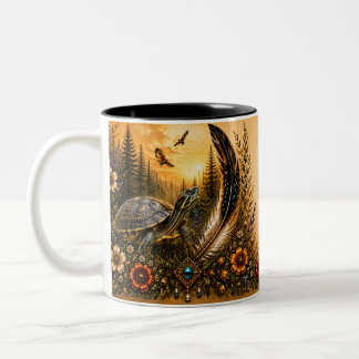Taza Bicolor Tortuga del Patrimonio Indígena 