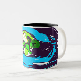 Taza Bicolor Tortuga marina arte