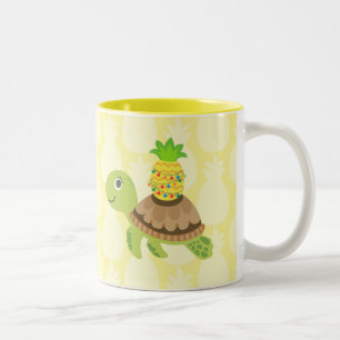 Taza Bicolor Tortuga marina Cute Mele Kalikimaka