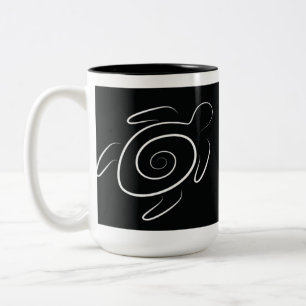 Taza Bicolor Tortuga Verde Marina de Hawái