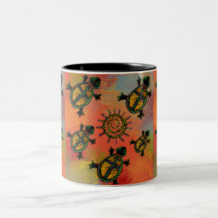 TAZA BICOLOR TORTUGAS DEL SUDOESTE ART      