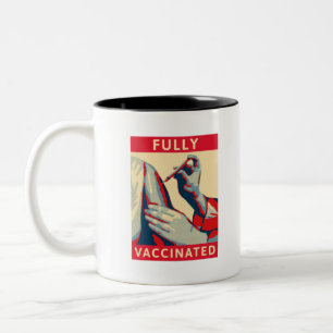 Taza Bicolor Totalmente vacunado