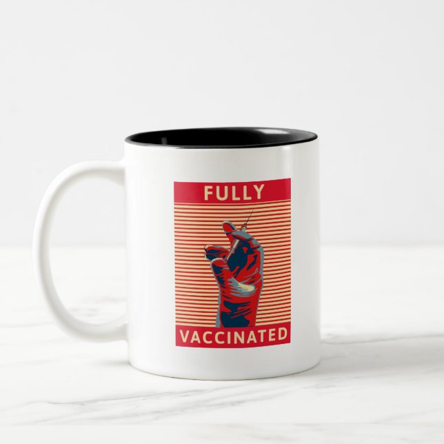 Taza Bicolor Totalmente vacunado (Izquierda)