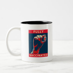 Taza Bicolor Totalmente vacunado