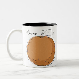 Taza Bicolor Tote de fruta naranja
