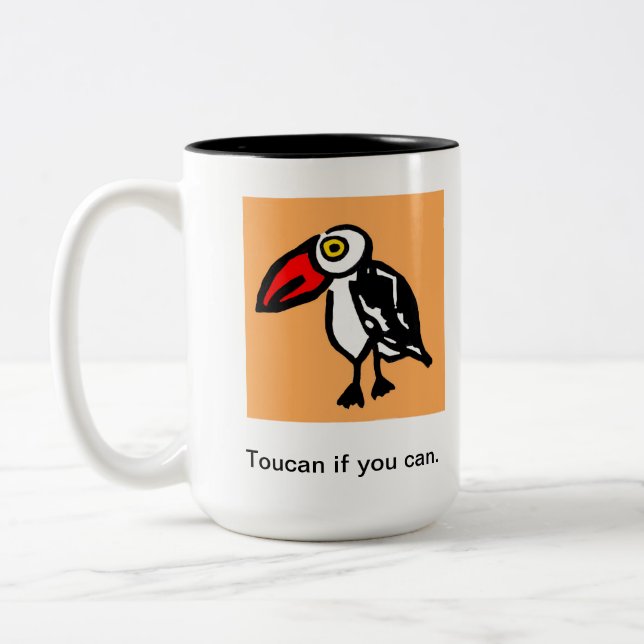 Taza Bicolor Toucan si usted puede asaltar (Izquierda)