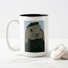 Taza Bicolor TPIO "Ce n'est pas de l'art" Bunny Mug