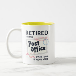 Taza Bicolor Trabajador Postal Jubilación Cartero Divertido