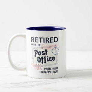 Taza Bicolor Trabajador Postal Jubilación Cartero Divertido