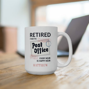 Taza Bicolor Trabajador Postal Jubilación Repartidor Personaliz