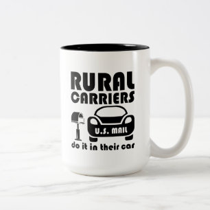 Taza Bicolor Trabajadores Postal Carriles Rurales Lo Hacen En S