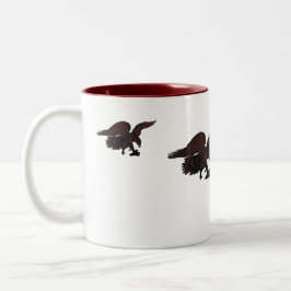 Taza Bicolor Trabajando como un águila depredadora