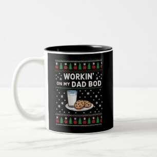 Taza Bicolor Trabajando En Mi Papá Cuerpo Embarazo Nueva Mamá B