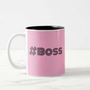 Taza Bicolor Trabajar como un jefe de diseño café Mug