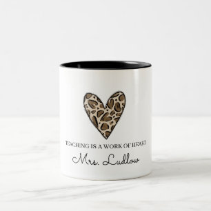 Taza Bicolor Trabajo docente de la valoración de los profesores
