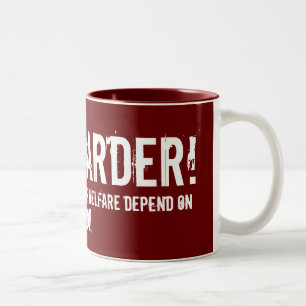 TAZA BICOLOR ¡TRABAJO MÁS DIFÍCILMENTE!
