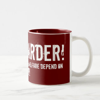 TAZA BICOLOR ¡TRABAJO MÁS DIFÍCILMENTE!