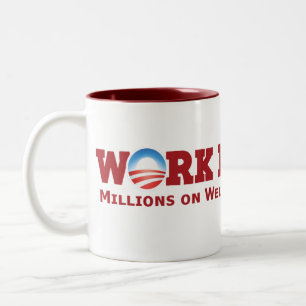 Taza Bicolor Trabajo más duro