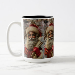 Taza Bicolor Tradiciones nostálgicas de Santa Joyful