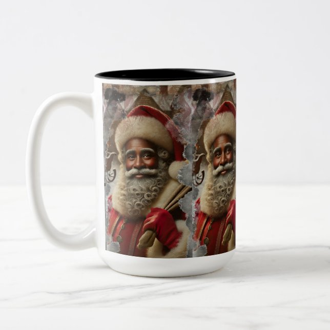 Taza Bicolor Tradiciones nostálgicas de Santa Joyful (Izquierda)
