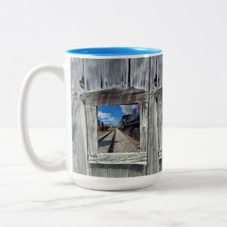 Taza Bicolor Train Mug
