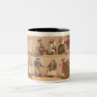 Taza Bicolor Trajes populares suecos