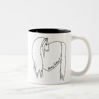 Taza Bicolor Trama original del corazón del caballo