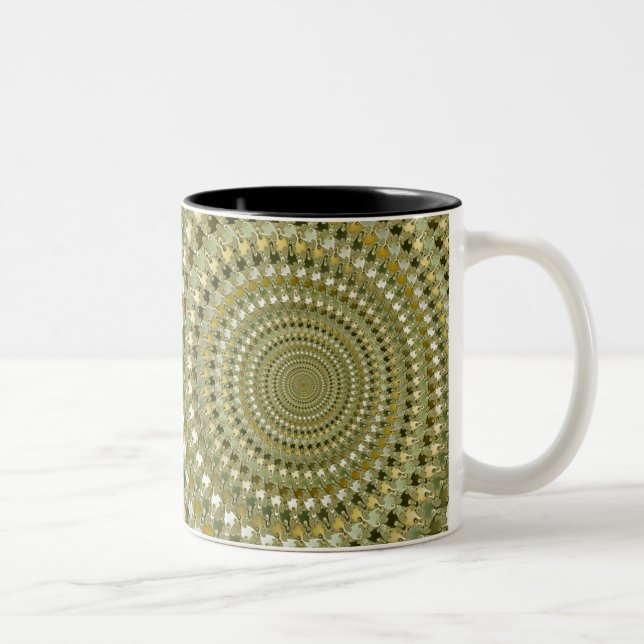 Taza Bicolor Trancetunnel - Fractal Mug (Derecha)