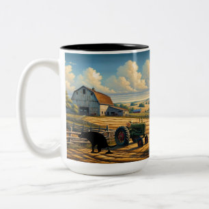 Taza Bicolor Tranquilidad rural