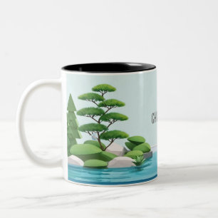 Taza Bicolor Tranquilo Zen Garden Mug
