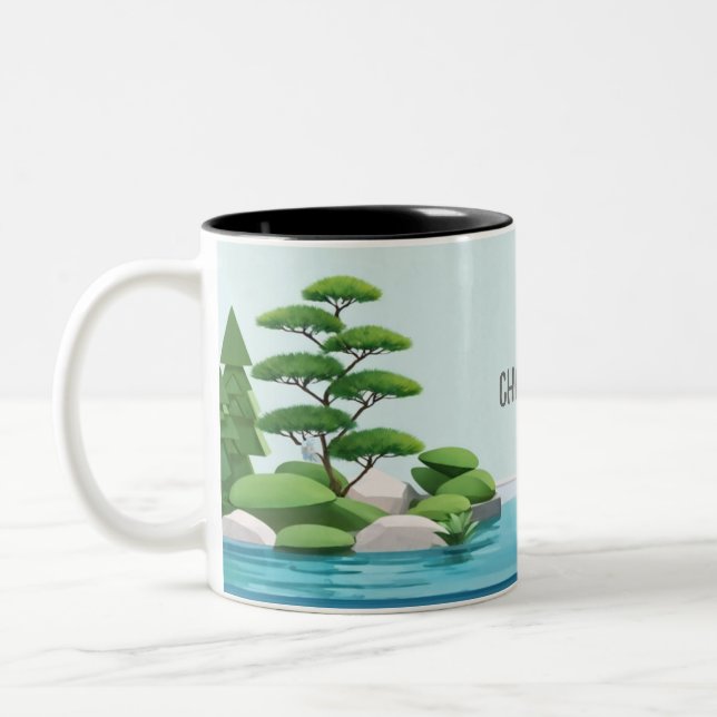 Taza Bicolor Tranquilo Zen Garden Mug (Izquierda)