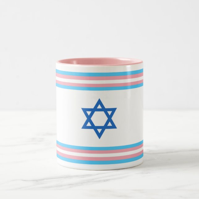 Taza Bicolor Transgender Israel Pride Flag (Centro)