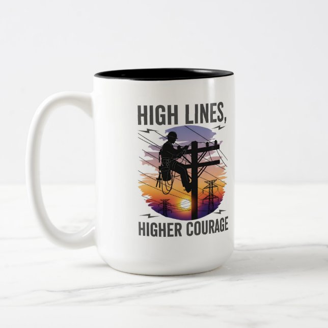 Taza Bicolor Transmisión de Agradecimiento a Trabajadores Eléct (Izquierda)
