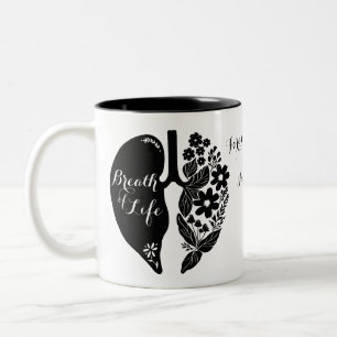 Taza Bicolor Trasplante de Pulmón Wildflower Aliento de Vida Ne