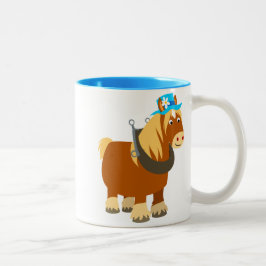 Taza Bicolor Trato Personalizado lindo Breton Horse Mug
