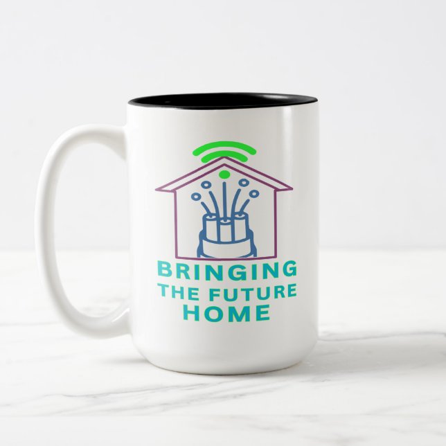 Taza Bicolor Trayendo El Futuro A Casa (Izquierda)