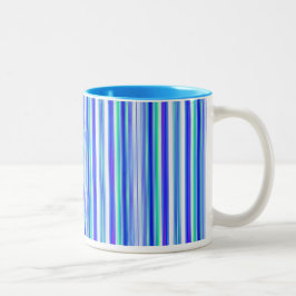 Taza Bicolor Trazado vertical verde azul