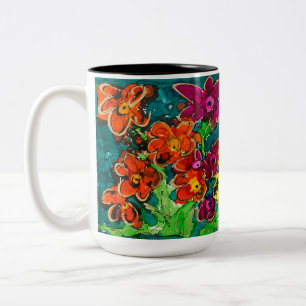 Taza Bicolor Trazo de aleta para ojos
