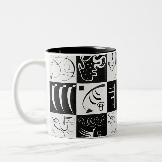 Taza Bicolor Treinta, Abstracción Biomórfica - Kandinsky (Izquierda)