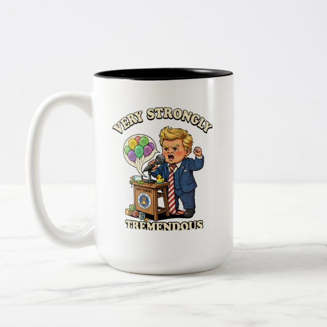 Taza Bicolor Tremendo Muy Fuertemente Cita (Izquierda)