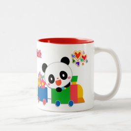 Taza Bicolor Tren animal